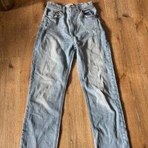 Abercrombie & Fitch Curve Love Ankle Straight Ultra High Rise Jeans 25/0R